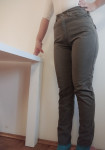 Rjave ženske jeans hlače XS/S Made in Italy