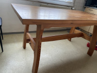 Masivna lesena miza 150x80