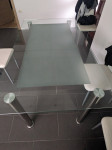 Steklena jedilna miza 160x90