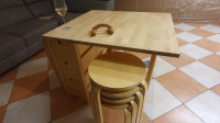 Zložljiva jedilna miza s stoli IKEA