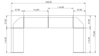 JEDILNI KOT KOTNA KLOP BOR MASIVA DOBAVA TAKOJ 173 X 343 X 173