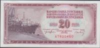 BANK.20 DIN "AR" 6 ŠTEVILK P85a.1 (JUGOSLAVIJA)1974.UNC