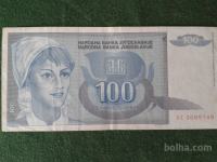 Jugoslavija 100 DINARJEV 1992