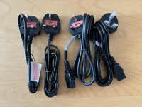 4x 220V kabel za britansko vtičnico IEC320-C13 in C7