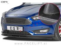 Ford Focus 3 / (14-18) / podaljšek sprednjega odbijača / črni (mat)