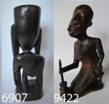 Afriška figura iz težkega eksotičnega lesa
