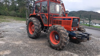 Traktor SAME Leopard 85 Export, gozdarska vitla in prikolica