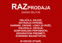 RAZPRODAJA zaradi selitve