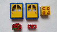 LEGO Kocke #1 - vrata (2), kocki z podobo (2) in duplo kocka (1)