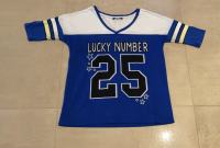 Košarkaška MAJICA 25 Lucky Number, bela/kraljevo modra - vel. XS/S