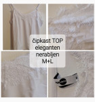 TOP - št.M+L ■čipka ■eleganten ■bel