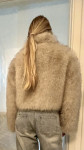 Kratka modna jakna iz umetnega krzna - faux fur velikost s/m