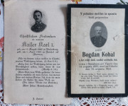 CESAR KARL I. + DEŽELNI SODNI SVETNIK BOGDAN KOBAL, 1922/1914