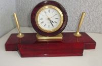 Vintage lesena ura z nastavkoma za svinčnike, dolžina 23,5 cm