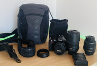 Nikon D5200 + Bag & Extra Lenses