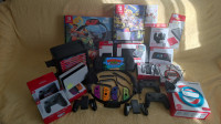 Nintendo Switch OLED + 10 iger + 4x joystick +Ring Fit+ 512 GB kartica