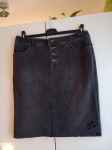 BIAGGINI ČRNO JEANS KRILO 42/44