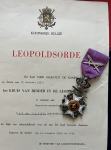 Belgija orden red kralja Leopolda medalja odlikovanje križec (otaku)