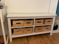 IKEA  predalniki + podarjene lesene škatle
