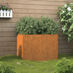 vidaXL Cvetlično korito 62x47x46 cm corten jeklo