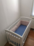 Otroška postelja 120x60 + vzmetnica + 2x obroba
