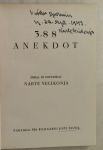 3x88 anekdot / Narte Velikonja, 1943, podpis in posvetilo avtorja