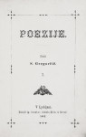 KUPIM: Simon Gregorčič, Poezije, 1882