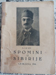 SPOMINI IZ SIBIRIJE - PRVA SVETOVNA VOJNA, Aleksander Ličan, 1936