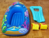 Otroški napihljivi čoln, blazina in rokavčki