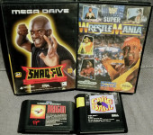 4x Sega Mega Drive igre: Shaq Fu, Wrestlemania, Bruce Lee, Crüe Ball