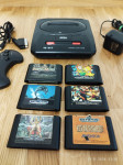 Sega Mega Drive + 6 iger