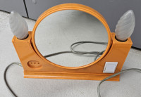 Vintage Orange Kozmetično ogledalo z lučkami ENA STRAN OGLEDALA V SLAB