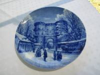 Stenska plošča, krožnik  -  porcelan - zimski motiv  1981
