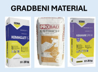 PODARIM:Gradbeni material Estrih, izravnalna masa, malta, omet, lepilo