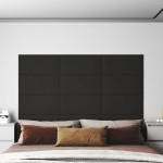 vidaXL Stenski paneli 12 kosov črni 60x30 cm žamet 2,16 m²