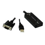 Pretvornik VGA (m) v HDMI (ž) Video ter USB avdio pretvornik Logilink