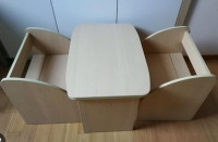Alples otroška mizica in stolčki s prostorom za shranjevanje