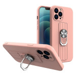 Etui silikonski ovitek Ring Case za iPhone 12 roza