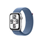 Apple Watch SE (2023) 44mm Silver Aluminium Case with Winter Blue Spor