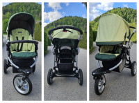 Voziček Peg Perego GT3 (poln komplet) + Isofix baza + dodatni voziček