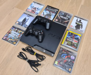 PS3 Slim konzola 250GB + 2x kontroler