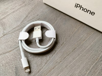 Apple iPhone polnilni kabel USB – Lightning 1m, bel NOVO!