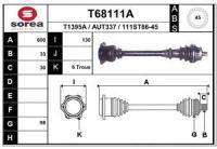 Polosovina (spredaj, levo) T68111A - Audi A4 94-01