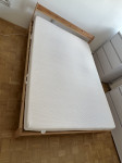 IKEA postelja 140x200 + letveno dno + vzmetnica KOT NOVO