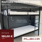 Kovinska nadstropna postelja, model BP-MK2 (piljek.hr)