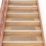 vidaXL Samolepilne preproge za stopnice 15 kosov 76x20 cm svetlo rjave
