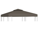 vidaXL Streha za paviljon 2-delna 310 g/m² 3x3 m taupe