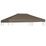 vidaXL Streha za paviljon 310 g/m² 3x4 m taupe