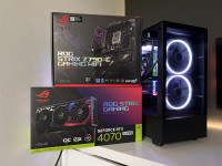 Gaming PC i7 14700k ROG strix 4070super 64gb DDR5 Vodno hlajenje NOVO