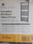 Radiator kopalniški TermaBad R01 Black, 1475x500 mm, 644 W, črn